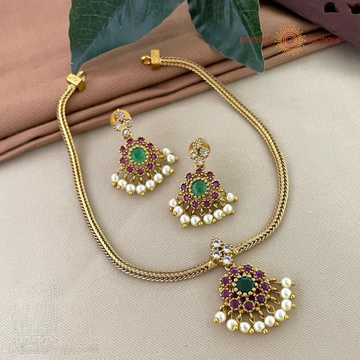 Traditional Green & Pink stones Attigai