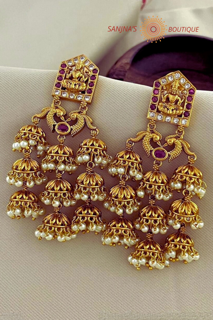 Divine Charm: Lakshmi Earrings Collection