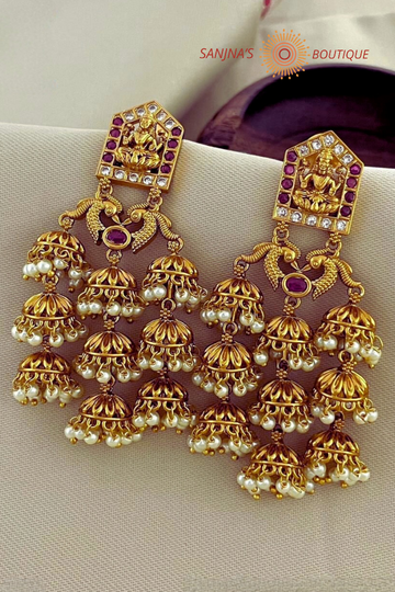 Divine Charm: Lakshmi Earrings Collection