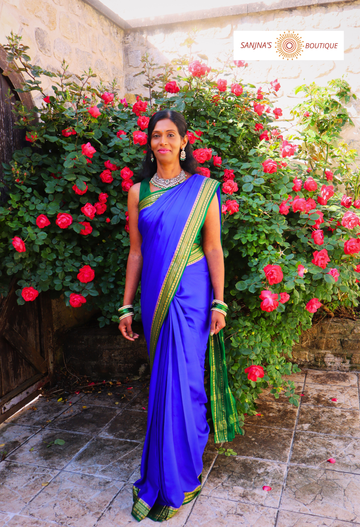 Mysore Bleu Royal  Ready-to-Wear Silk Saree