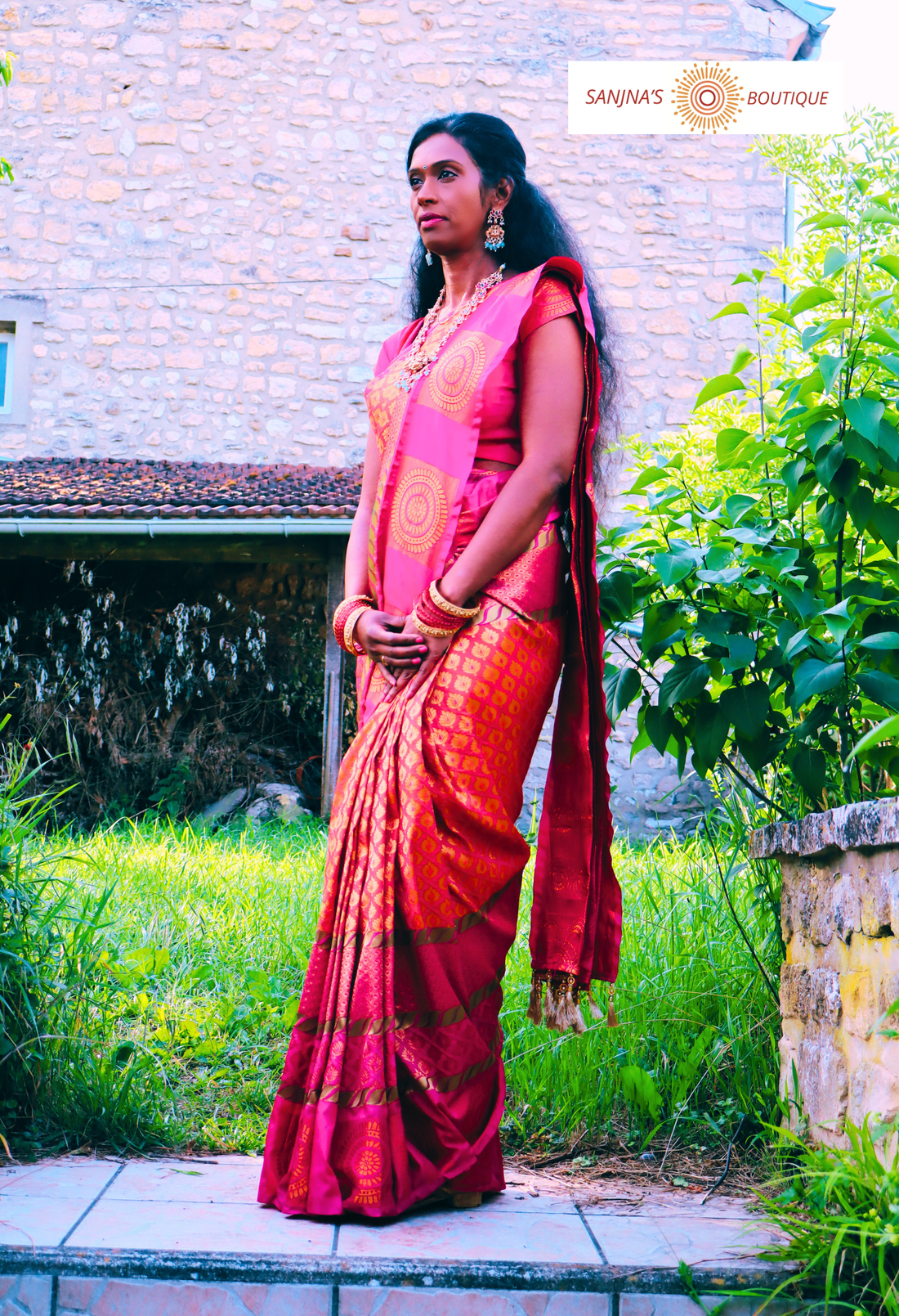 Soleil Rosé  Ready-to-Wear Silk Saree