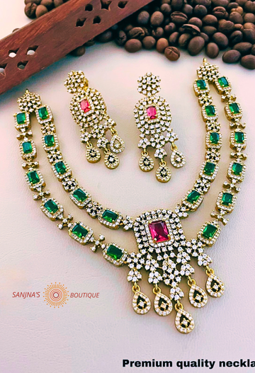 Luxe Émeraude-Rubis Jewel Set