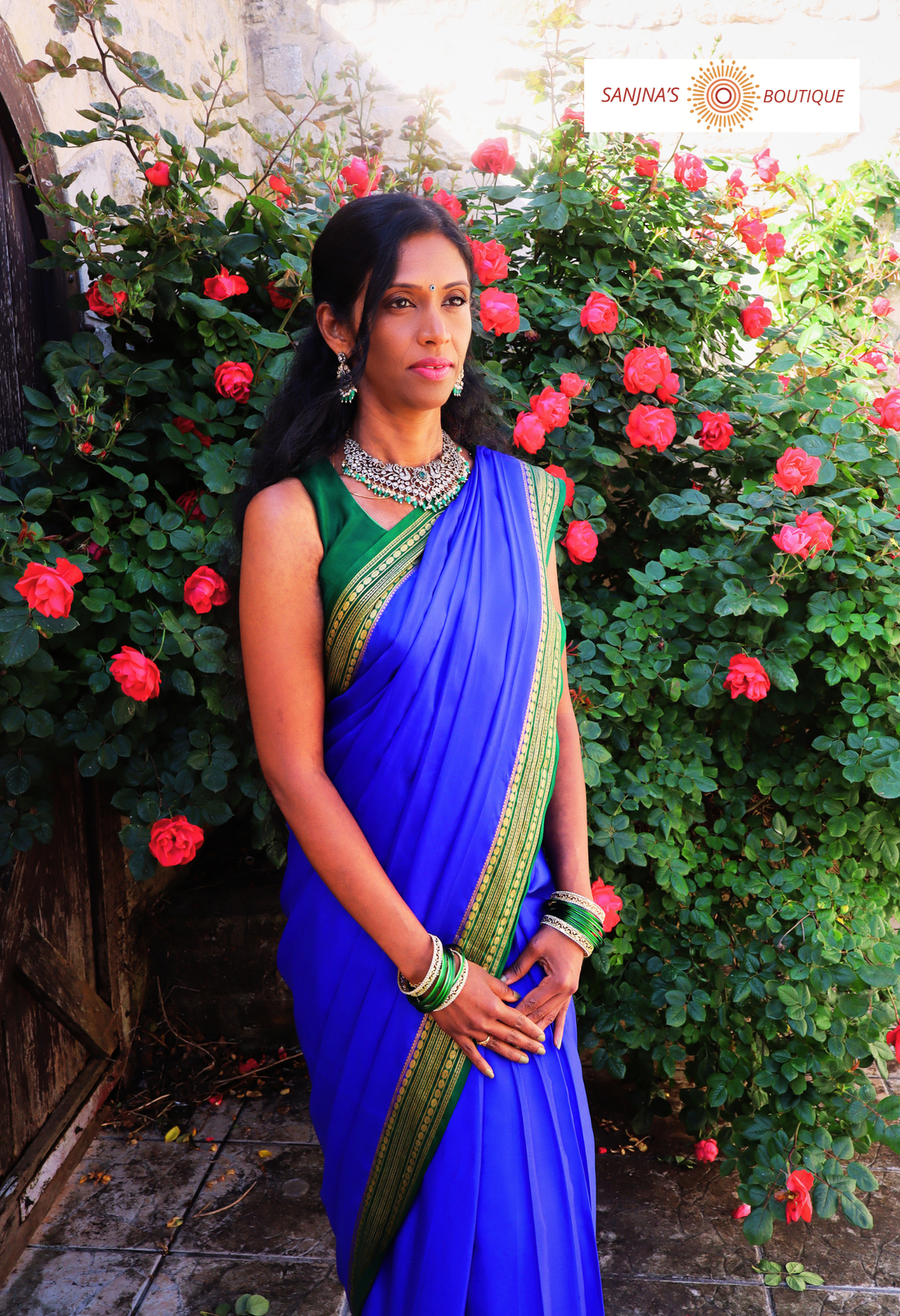 Mysore Bleu Royal  Ready-to-Wear Silk Saree
