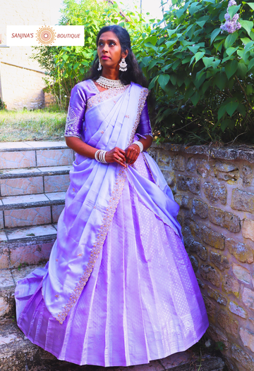 Lilas Lavande Luxe Silk Lehenga