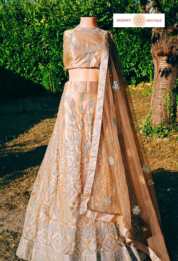 Lehenga Mariage Beige