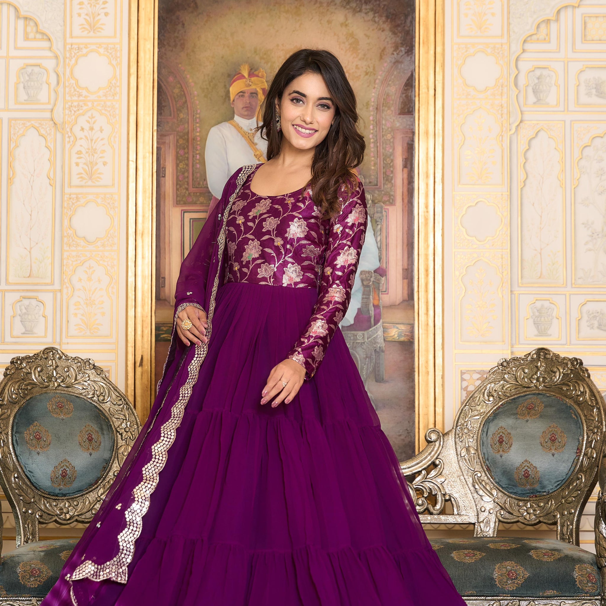 New Long Gown & Dupatta