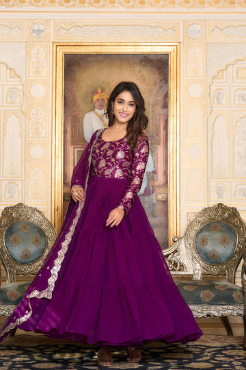 New Long Gown & Dupatta