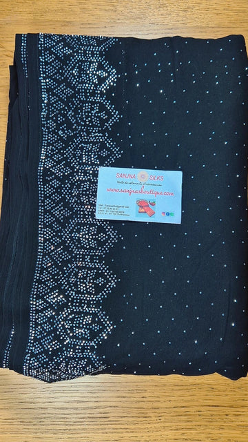 Party Wear Stone work Designer Saree Collection