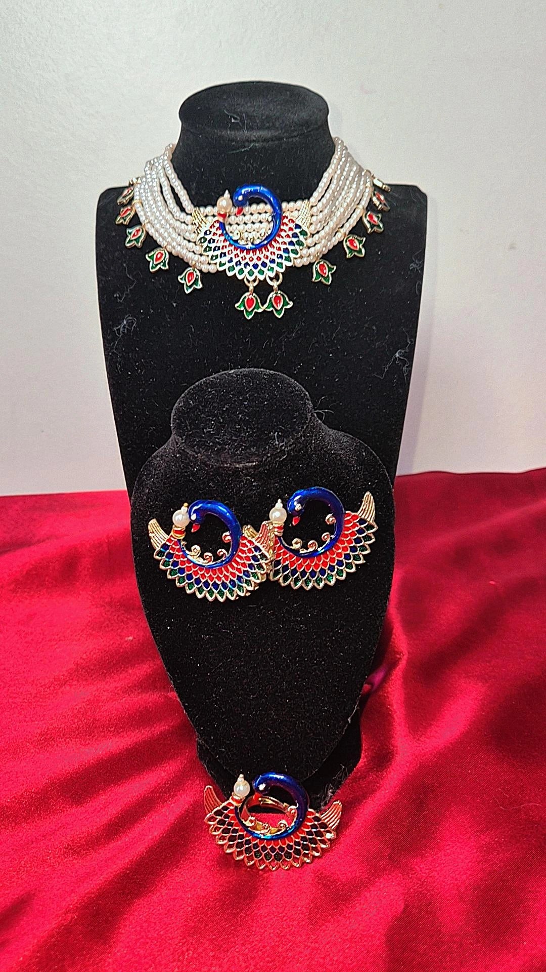 Peacock Pearl Necklace Set