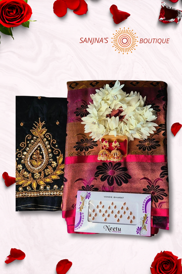 Premium Kanchi Soft Silk Saree Gift Combo
