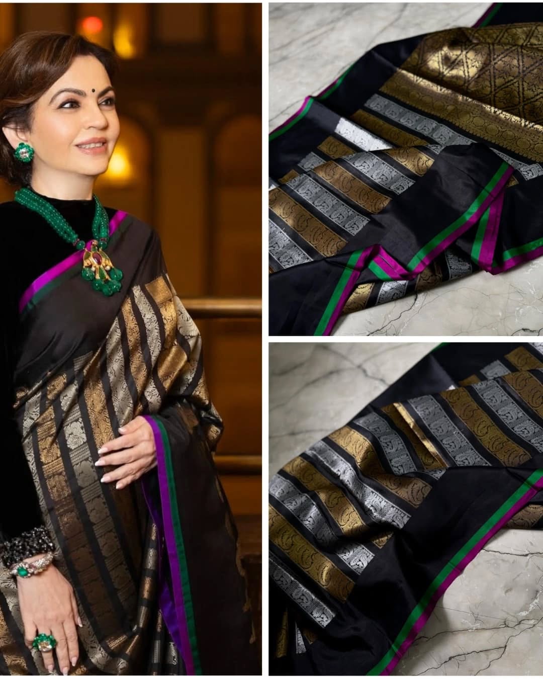 Neeta Ambani Inspired Banarasi Semi Katan Soft Silk Sarees