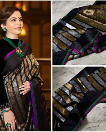 Neeta Ambani Inspired Banarasi Semi Katan Soft Silk Sarees