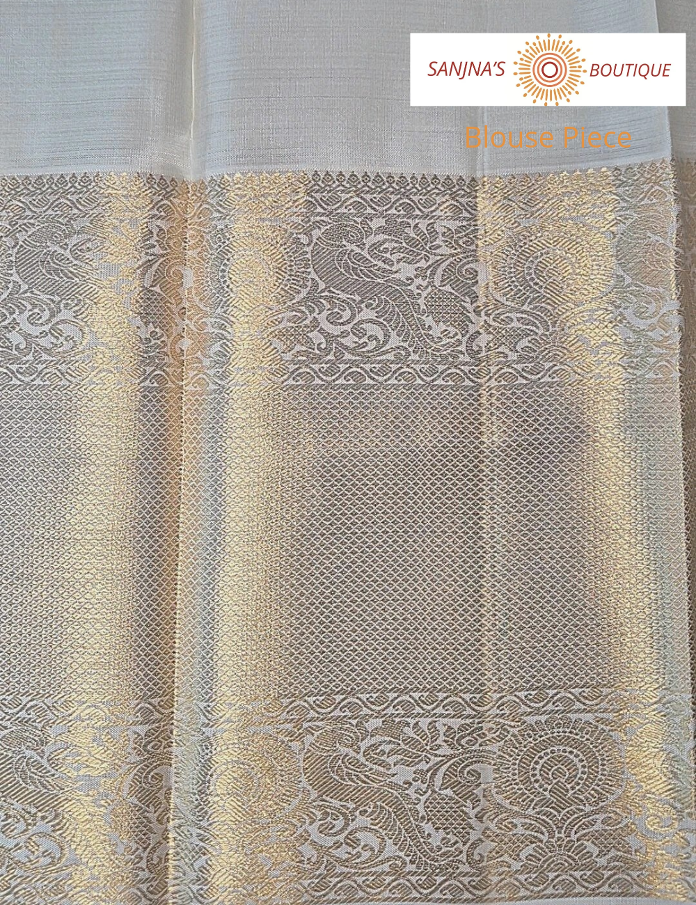 White Pure Kanchipuram Handloom Bridal Silk Saree