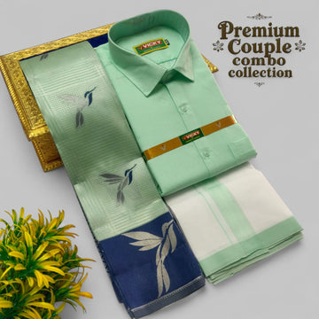Premium Light greenBaby rose with Navy bleu Couple Combo Pack
