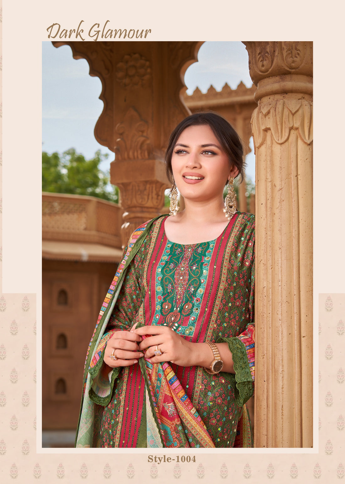 New Bottel Geen & yellow Chudithar Suit