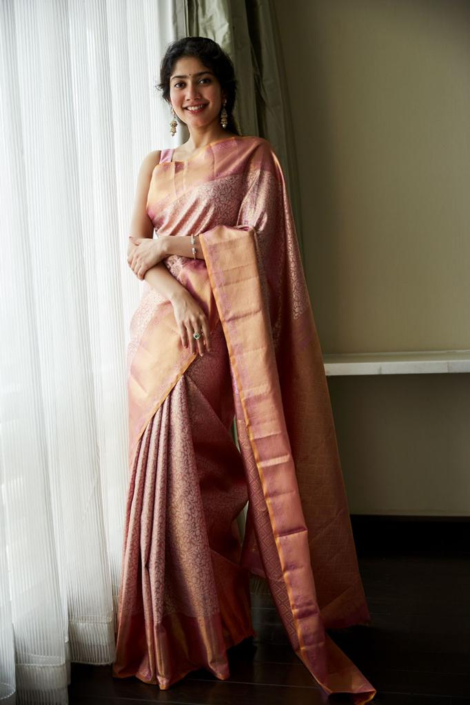 Sai Pallavi Celebrity-Inspired Banarasi Soft Silk Saree