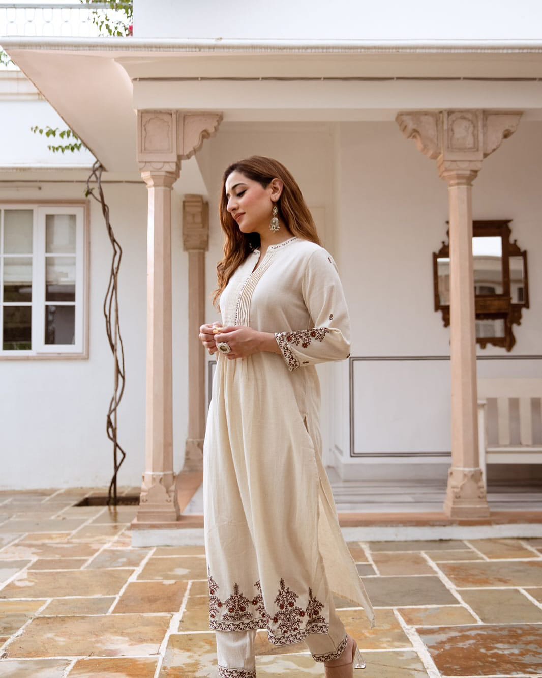 Premium white  Cotton Suit Sets